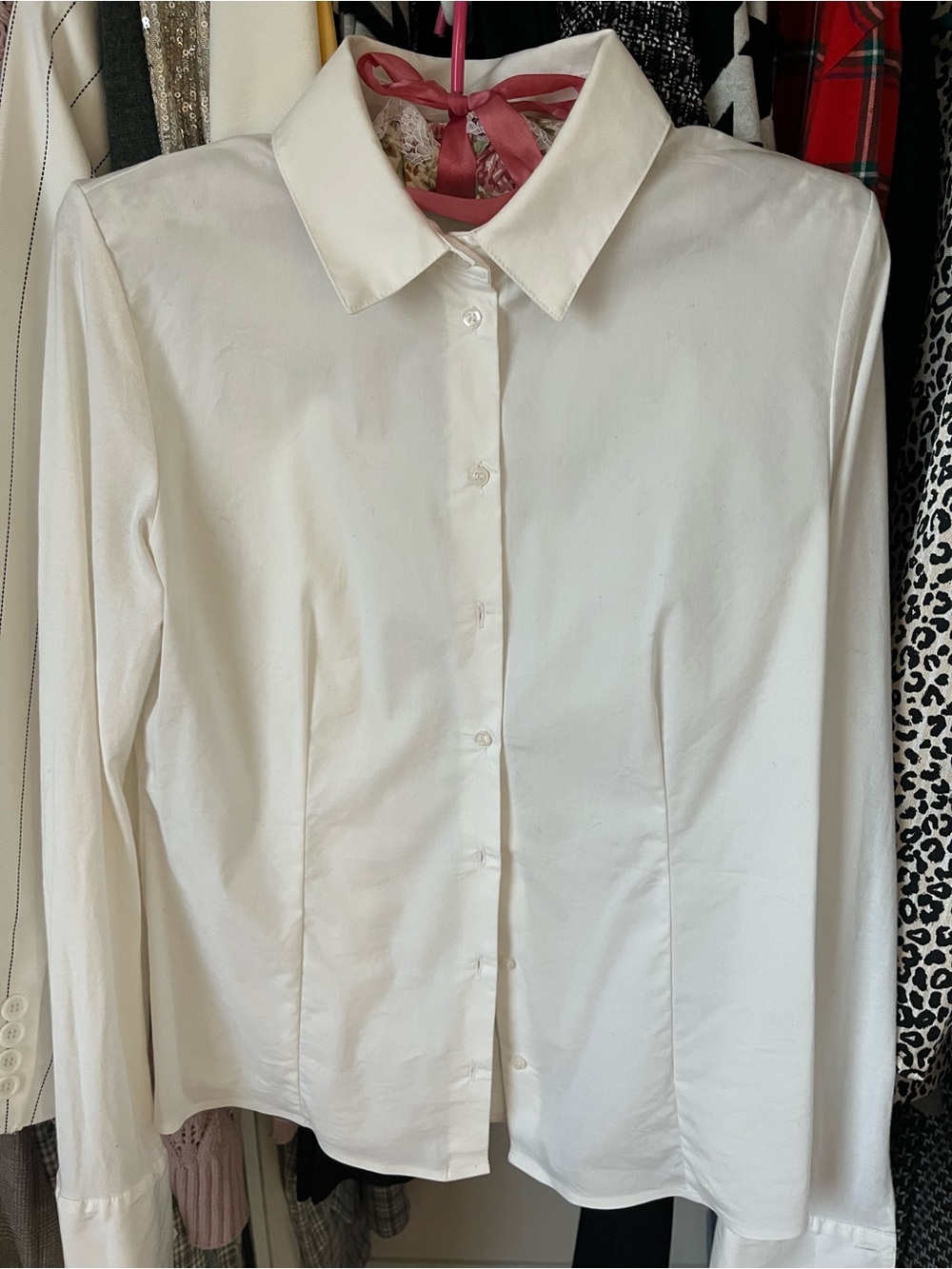 Calvin Klein White Tailored Button-Down Shirt
